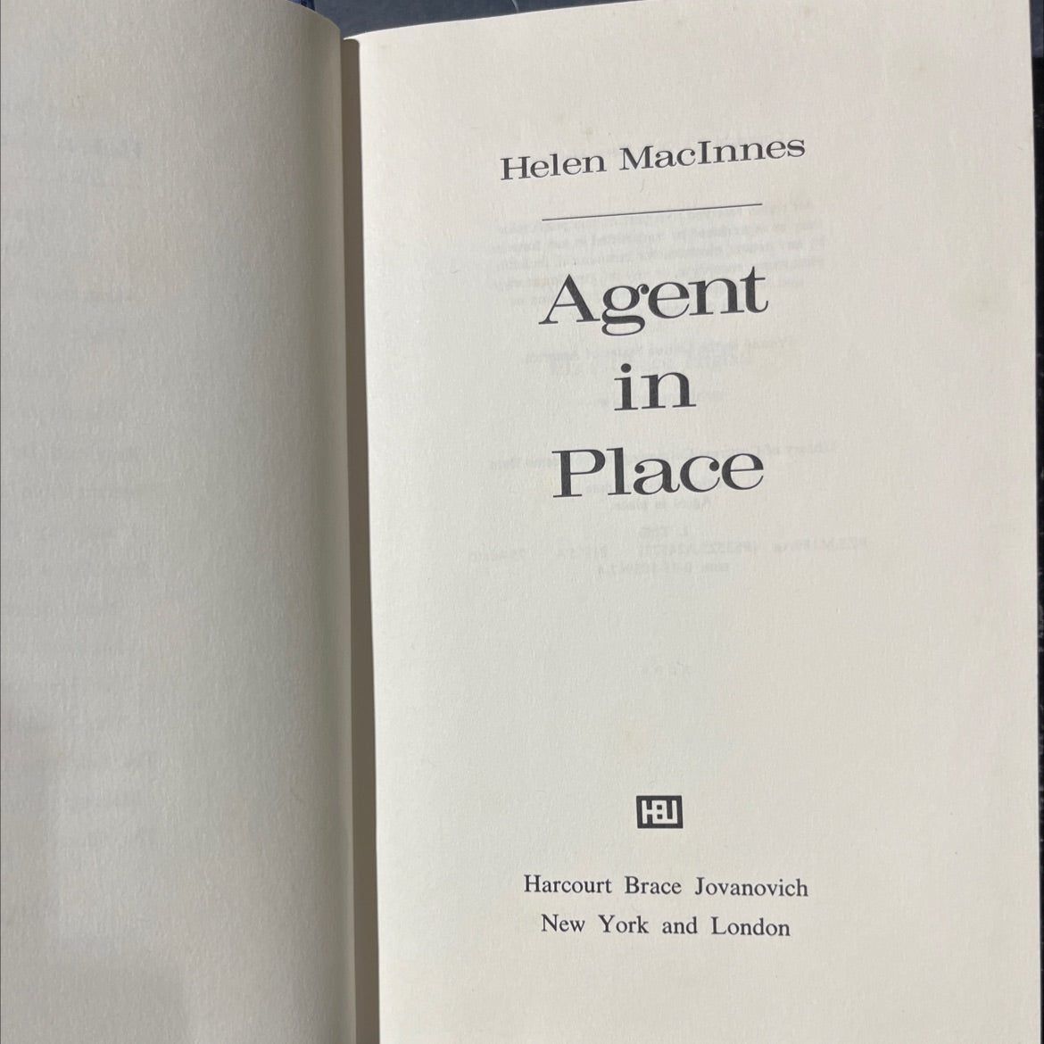 agent in place book, by Helen MacInnes, 1976 Hardcover image 2