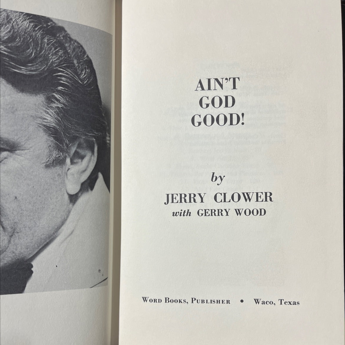 ain't god good! book, by jerry clower, 1975 Hardcover image 2