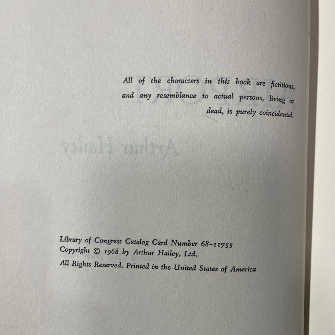 airport book, by Arthur Hailey, 1968 Hardcover image 3