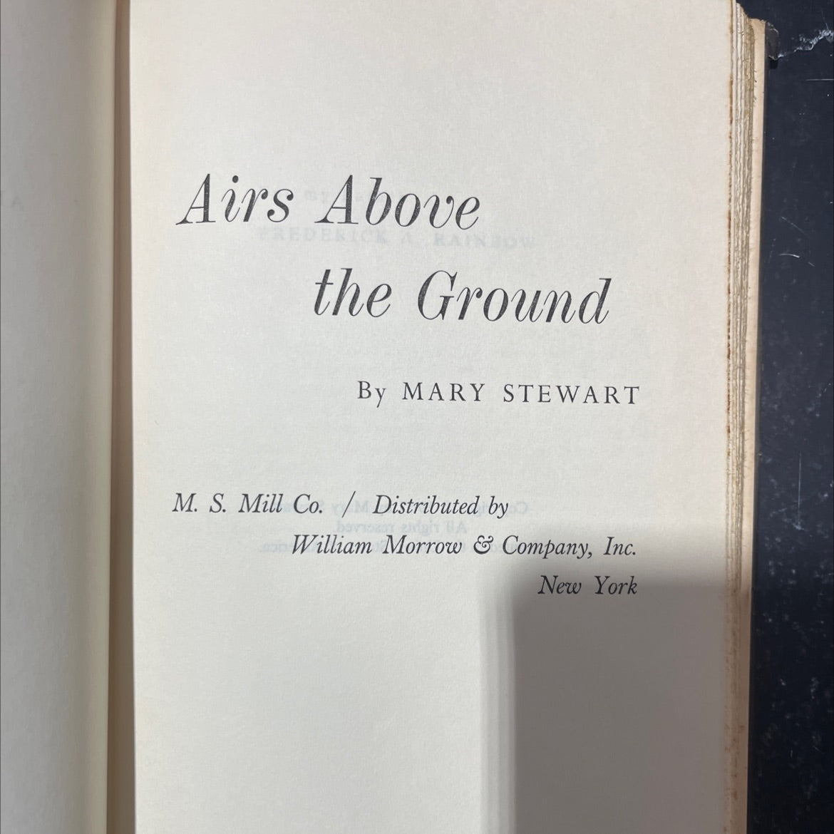 airs above the ground book, by mary stewart, 1965 Hardcover image 2