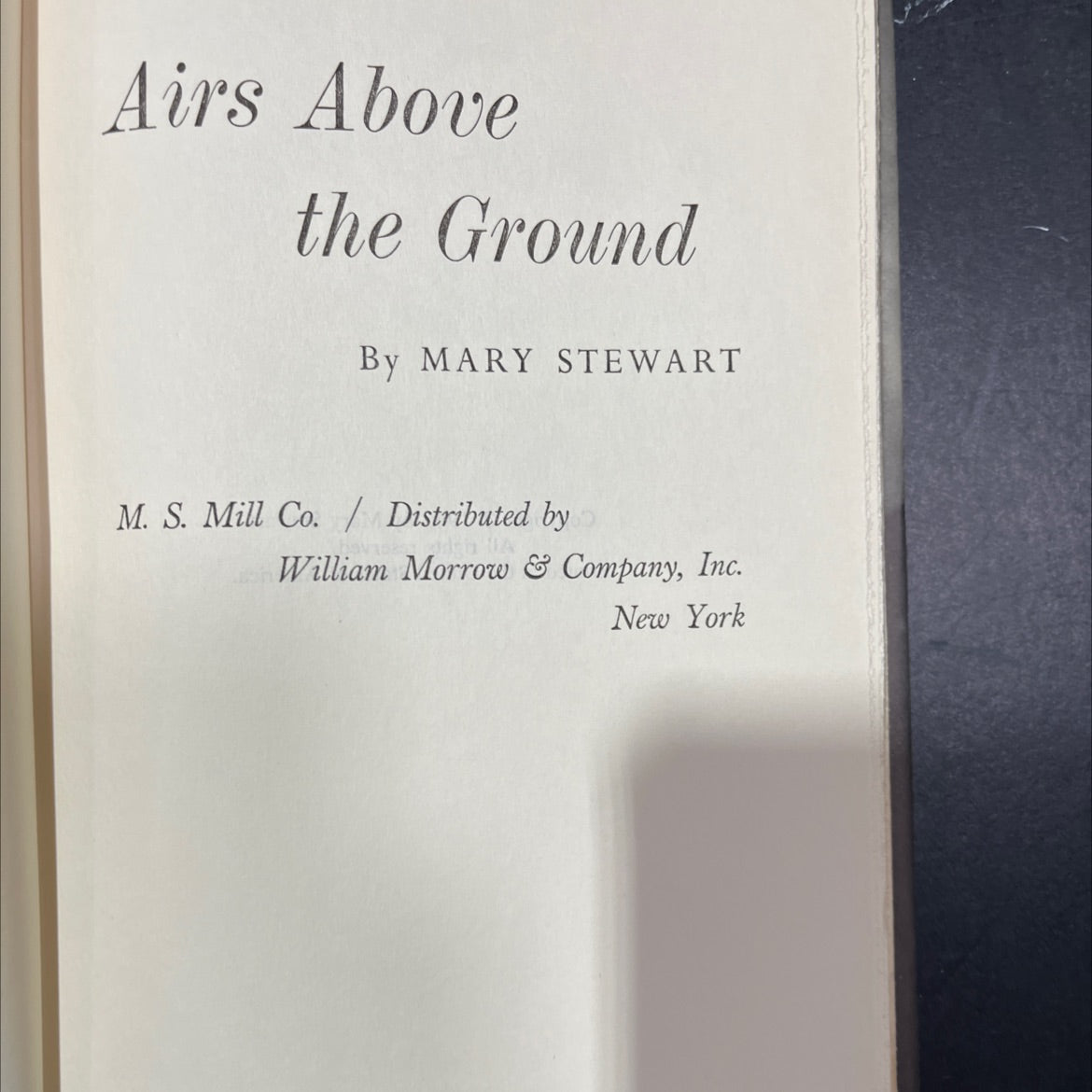 airs above the ground book, by mary stewart, 1965 Hardcover image 2