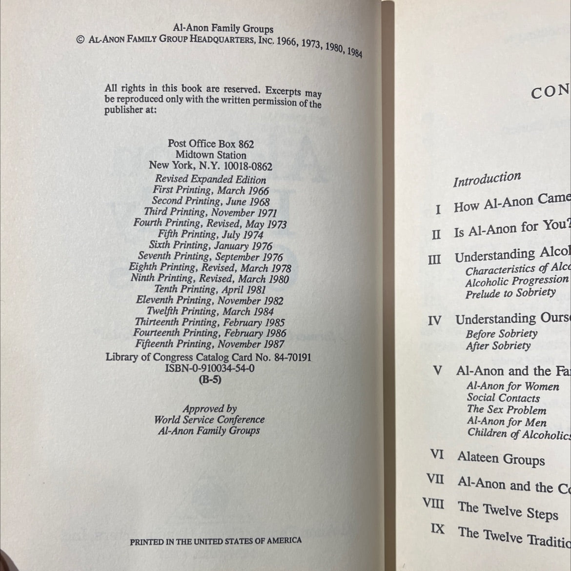 al-anon family groups book, by unknown, 1987 Hardcover image 3