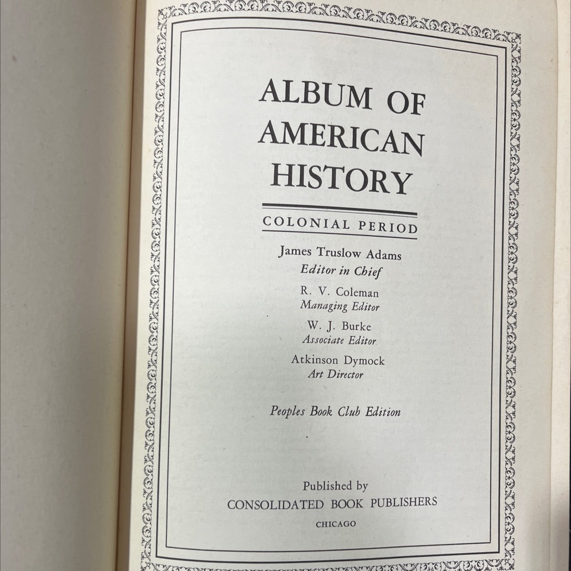 album of american history colonial period book, by james truslow adams, 1944 Hardcover image 2