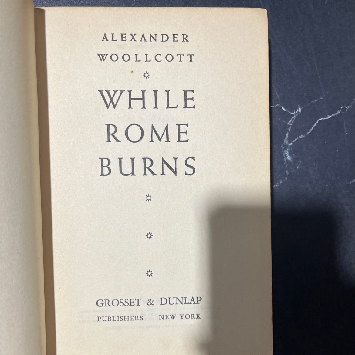 alexander woollcott while rome burns book, by alexander woollcott, 1934 Hardcover image 2
