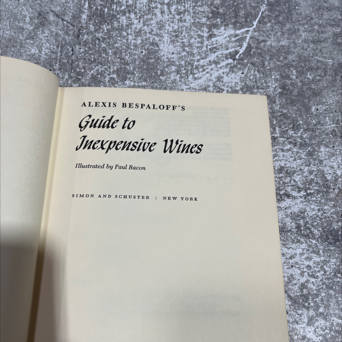 alexis bespaloff's guide to inexpensive wines book, by Alexis Bespaloff, 1973 Hardcover image 2