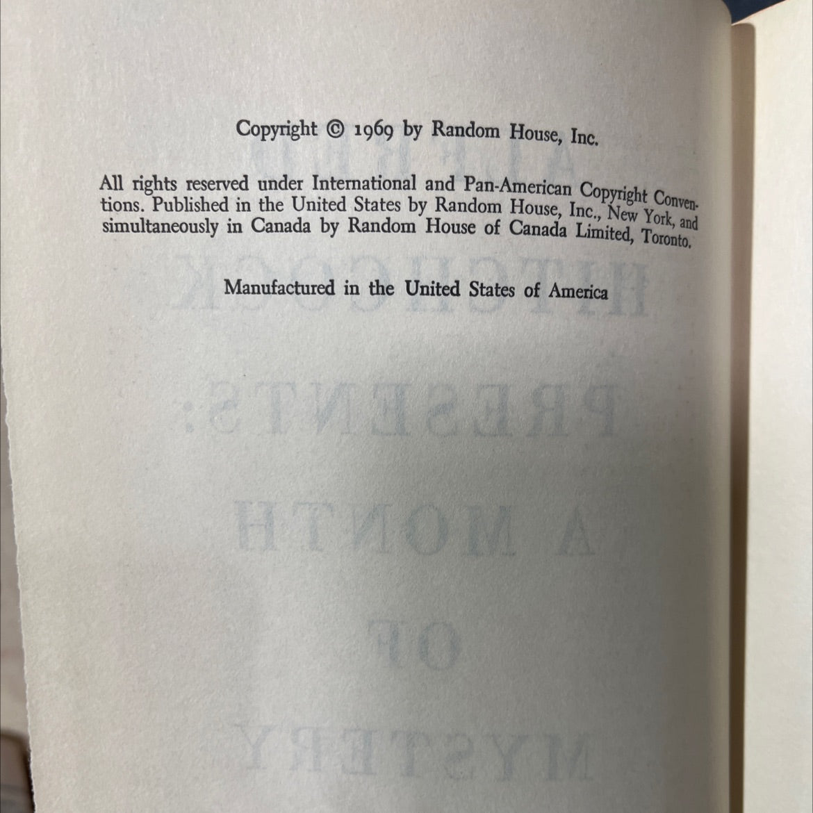 alfred hitchcock presents: a month of mystery book, by unknown, 1969 Hardcover image 3