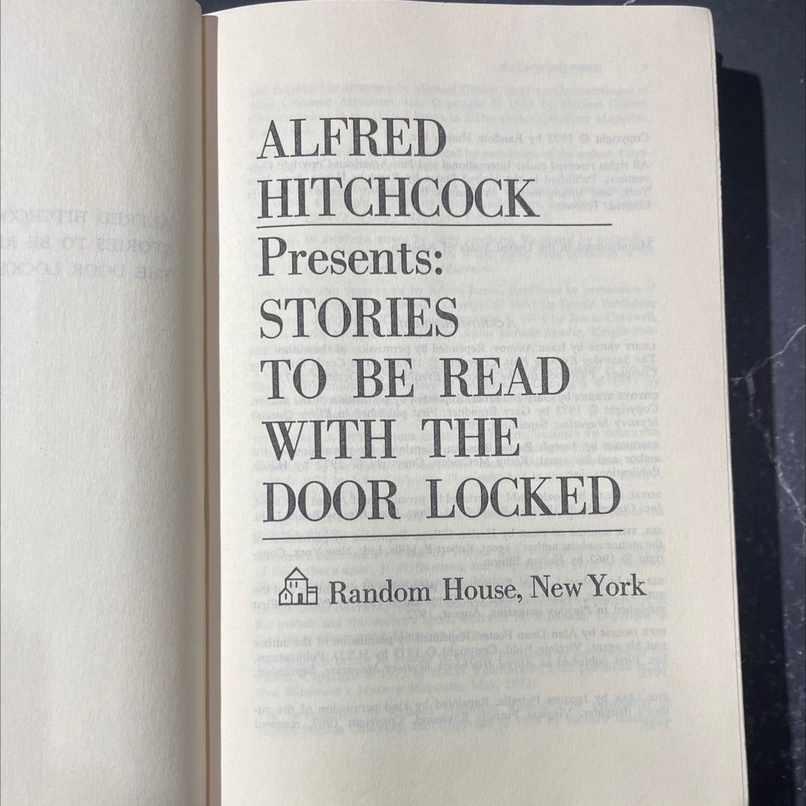 alfred hitchcock presents: stories to be read with the door locked book, by unknown, 1975 Hardcover image 2