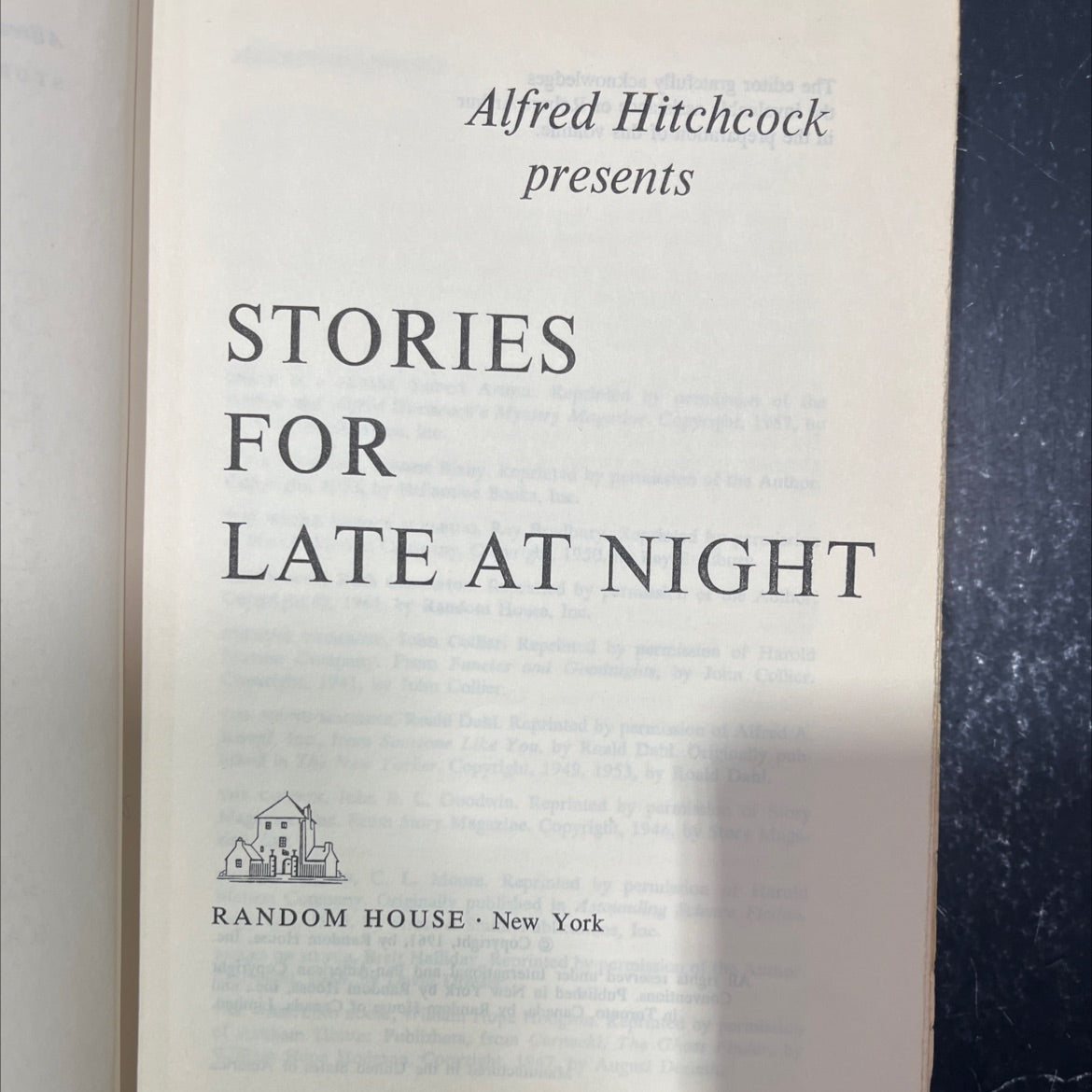 alfred hitchcock presents stories for late at night book, by harold john collier, 1961 Hardcover image 2