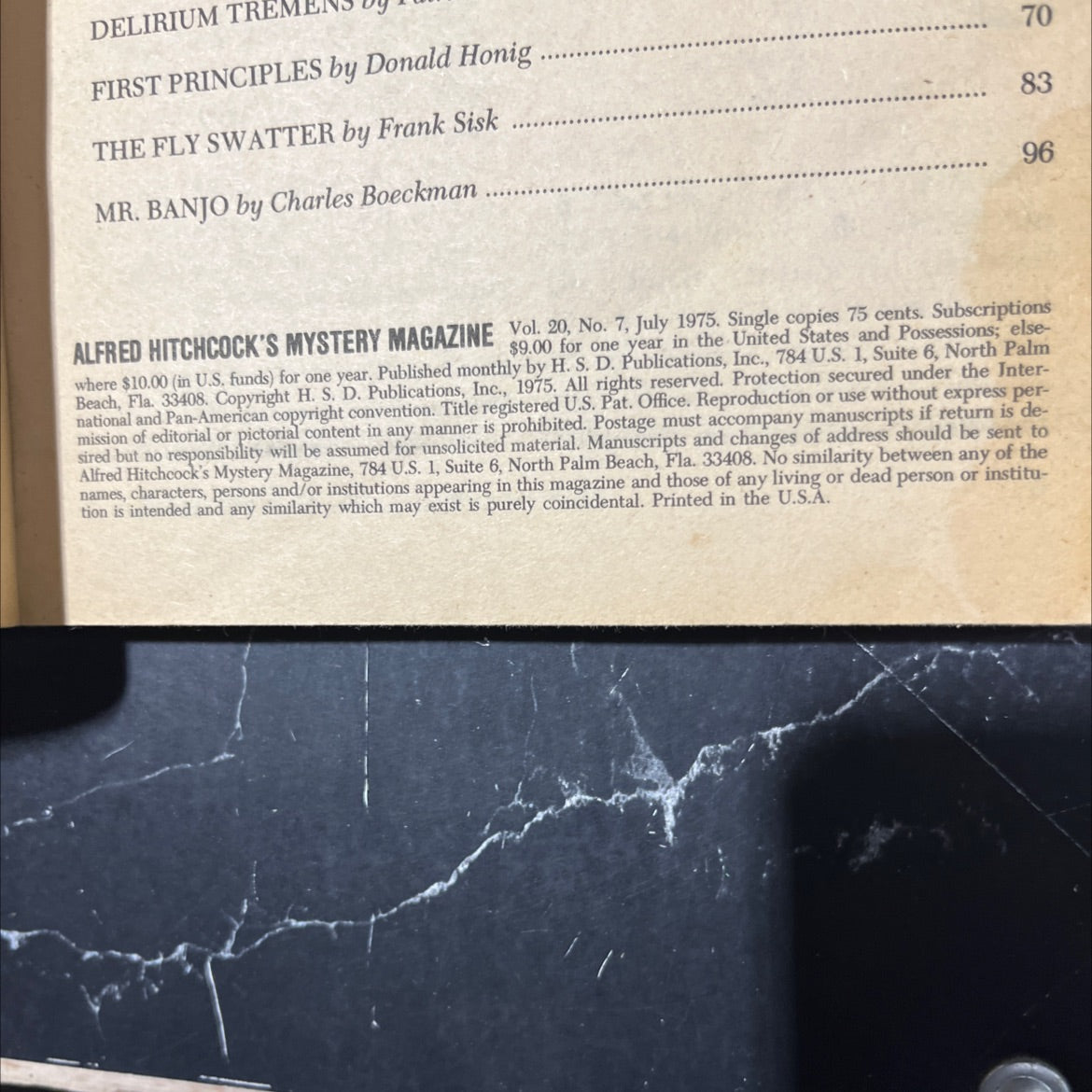 alfred hitchcock's mystery magazine book, by unknown, 1975 Leather image 3