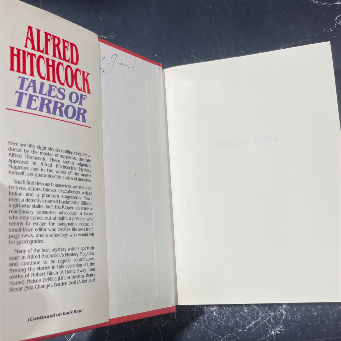 alfred hitchcock tales of terror book, by unknown, 1986 Hardcover image 4