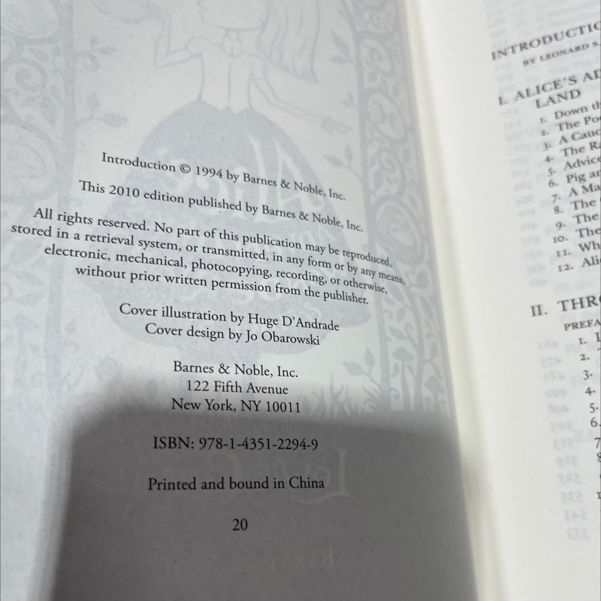 alice in adventures wonderland & other stories book, by lewis carroll, 2010 Leather image 3