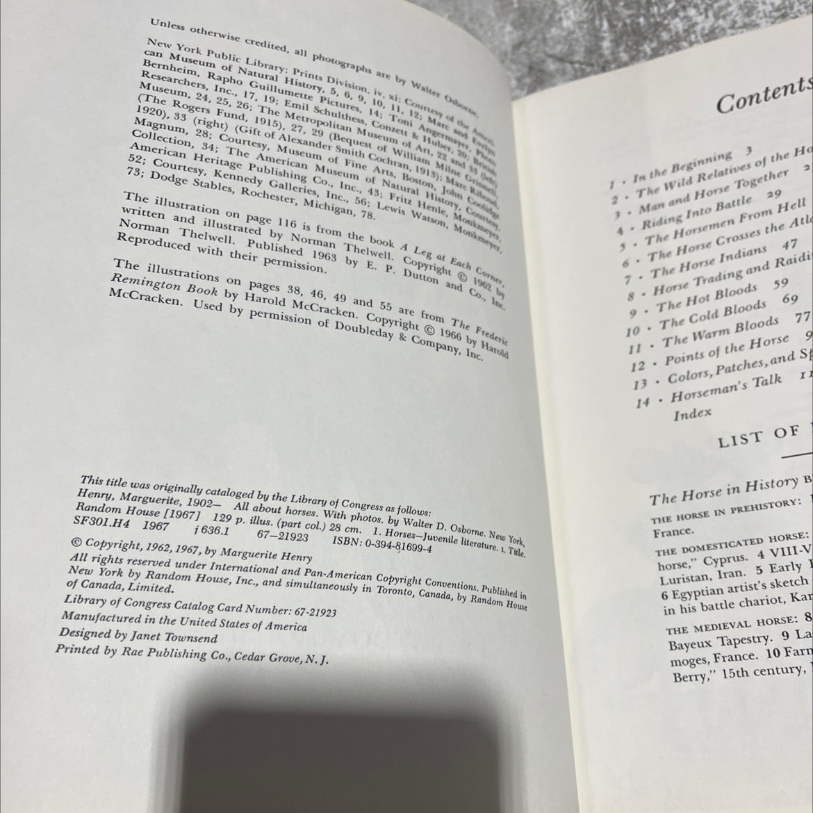 all about horses book, by marguerite henry, 1967 Hardcover image 3