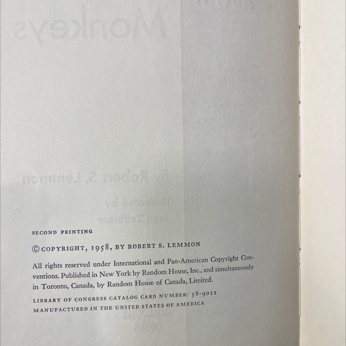 all about monkeys book, by Robert S. Lemmon, 1958 Hardcover image 3