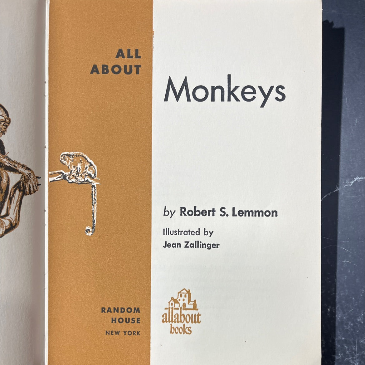 all about monkeys book, by Robert S. Lemmon, 1958 Hardcover image 2