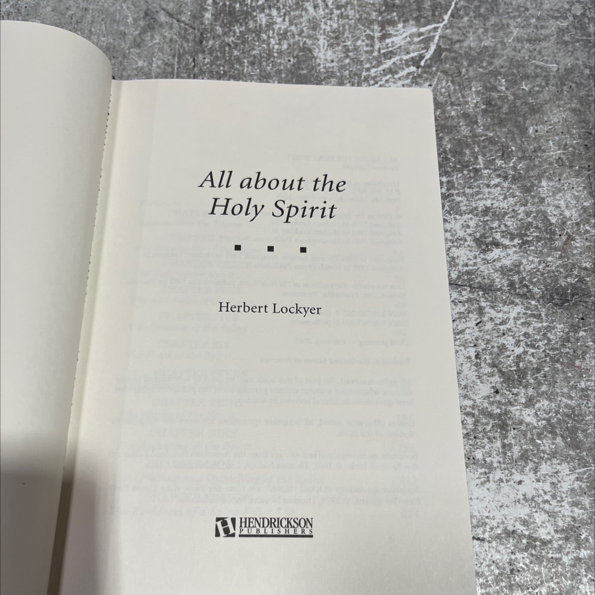 all about the holy spirit book, by herbert lockyer, 2003 Hardcover image 2