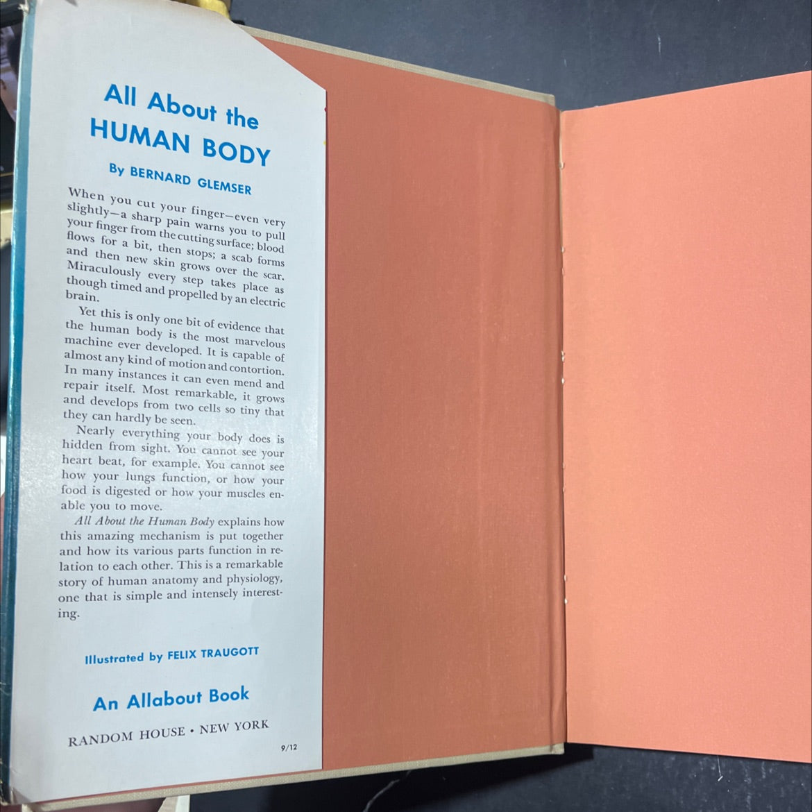 all about the human body book, by bernard glemser, 1958 Hardcover image 4