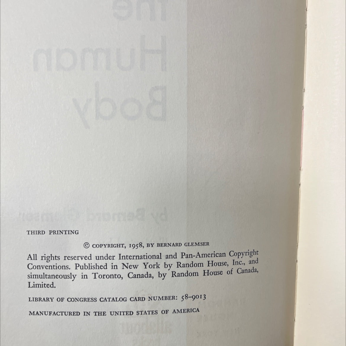 all about the human body book, by bernard glemser, 1958 Hardcover image 3