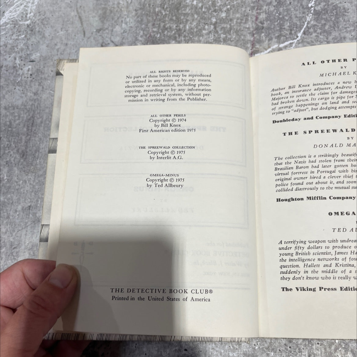 all other perils book, by Michael Kirk, 1975 Hardcover image 3