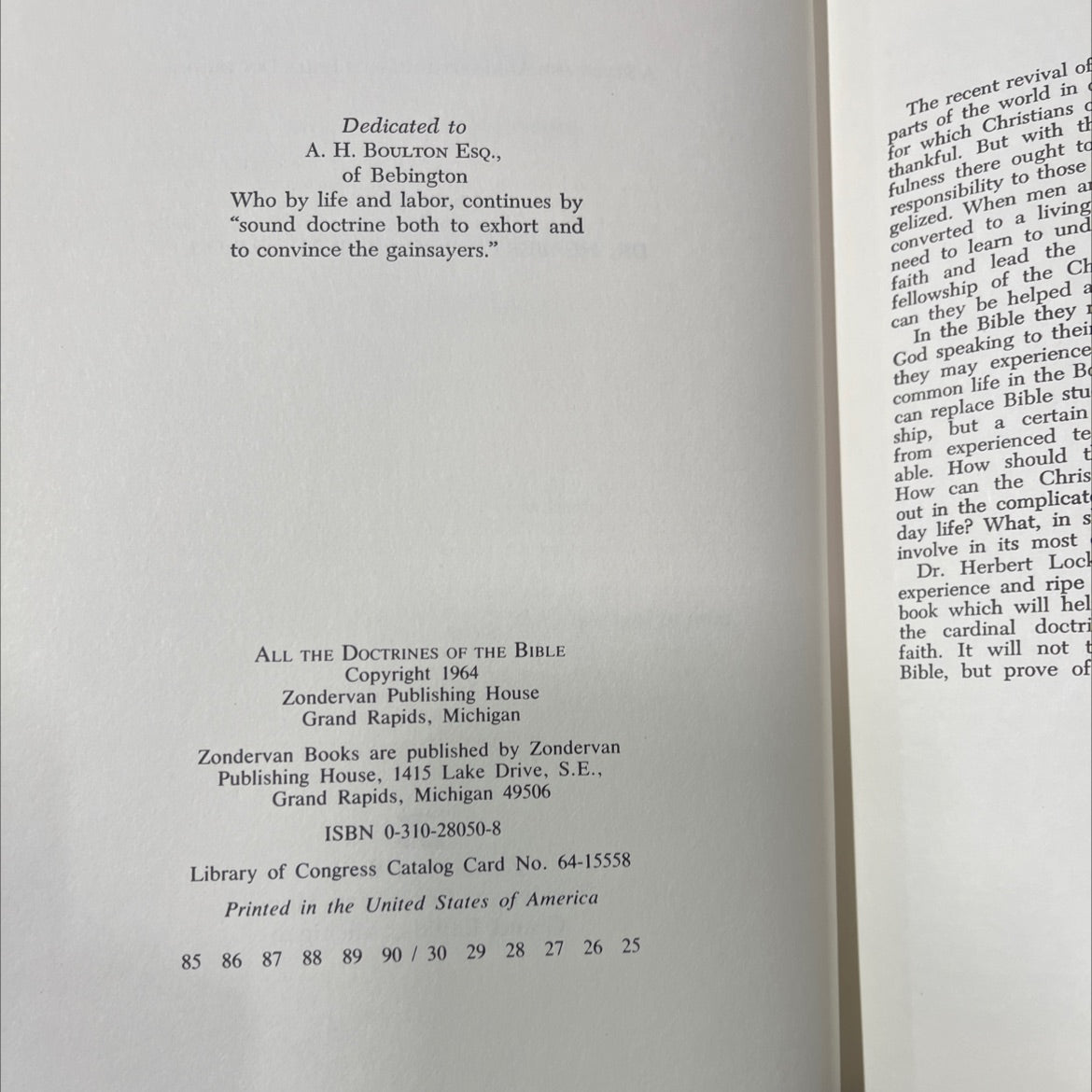 all the doctrines of the bible a study and analysis of major bible doctrines book, by dr. herbert lockyer, 1964 image 3