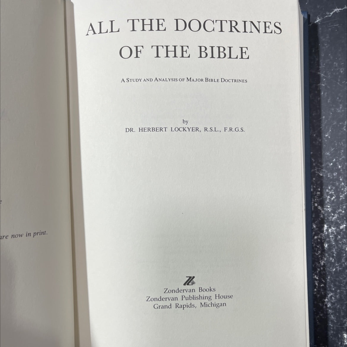 all the doctrines of the bible a study and analysis of major bible doctrines book, by dr. herbert lockyer, 1964 image 2