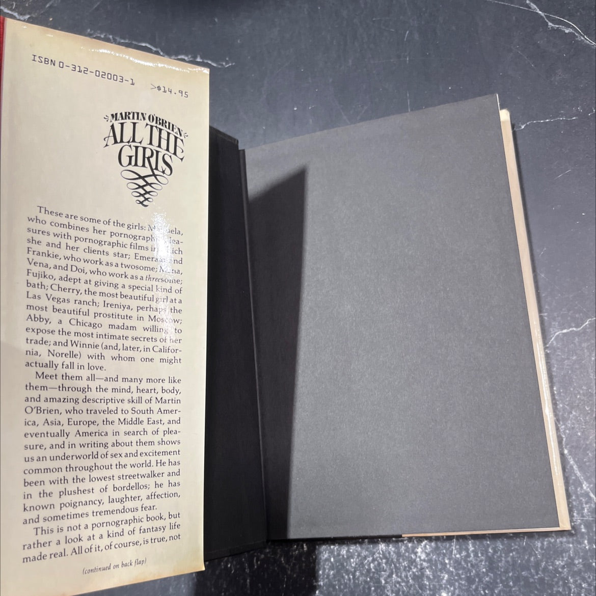 all the girls book, by Martin O'Brien, 1982 Hardcover image 4