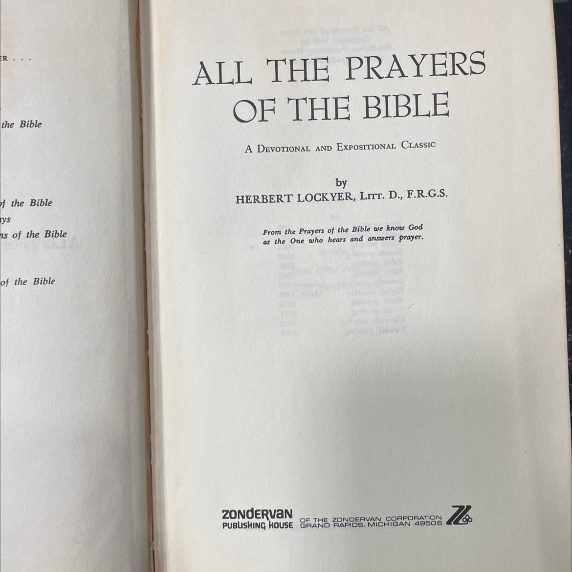 all the prayers of the bible book, by herbert lockyer, 1973 Hardcover image 2