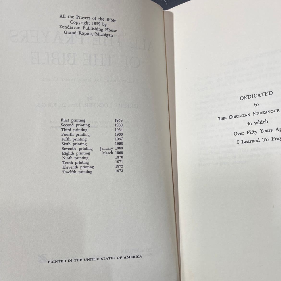 all the prayers of the bible book, by herbert lockyer, 1973 Hardcover image 3