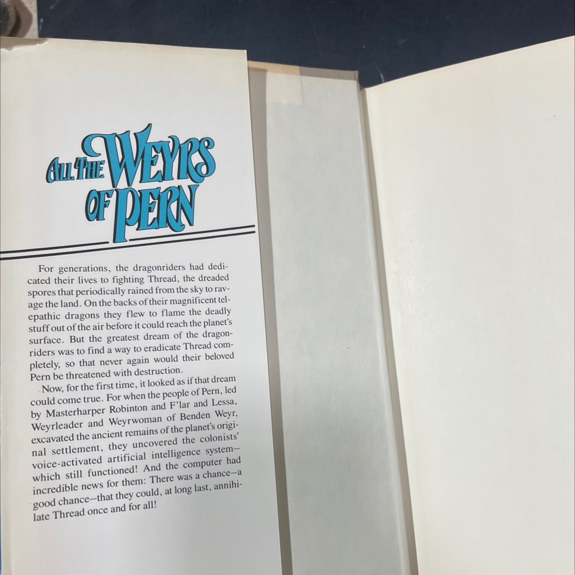 all the weyrs of pern book, by anne mccaffrey, 1991 Hardcover image 4