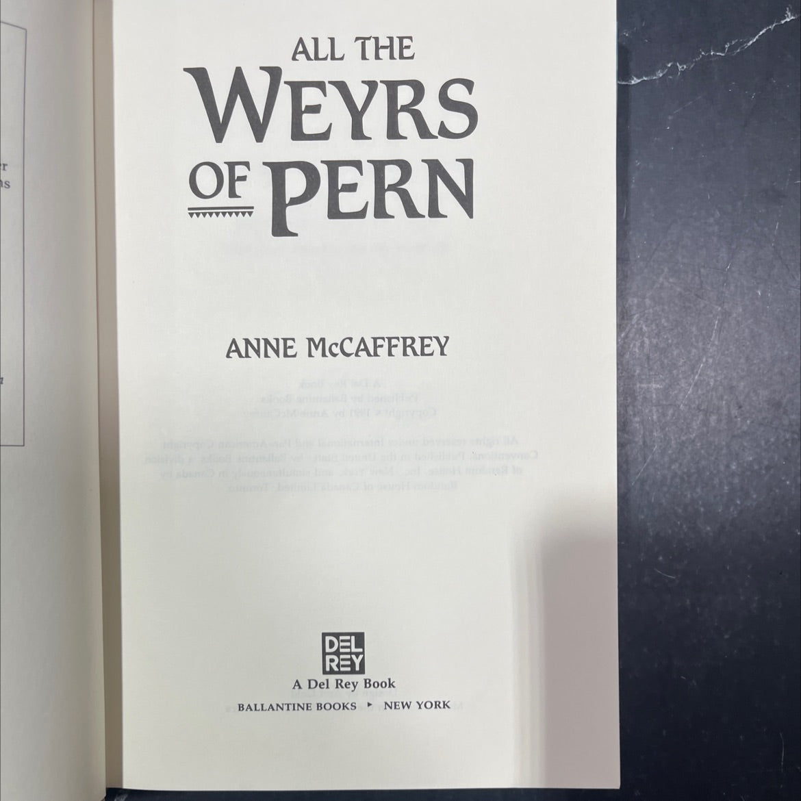 all the weyrs of pern book, by anne mccaffrey, 1991 Hardcover image 2