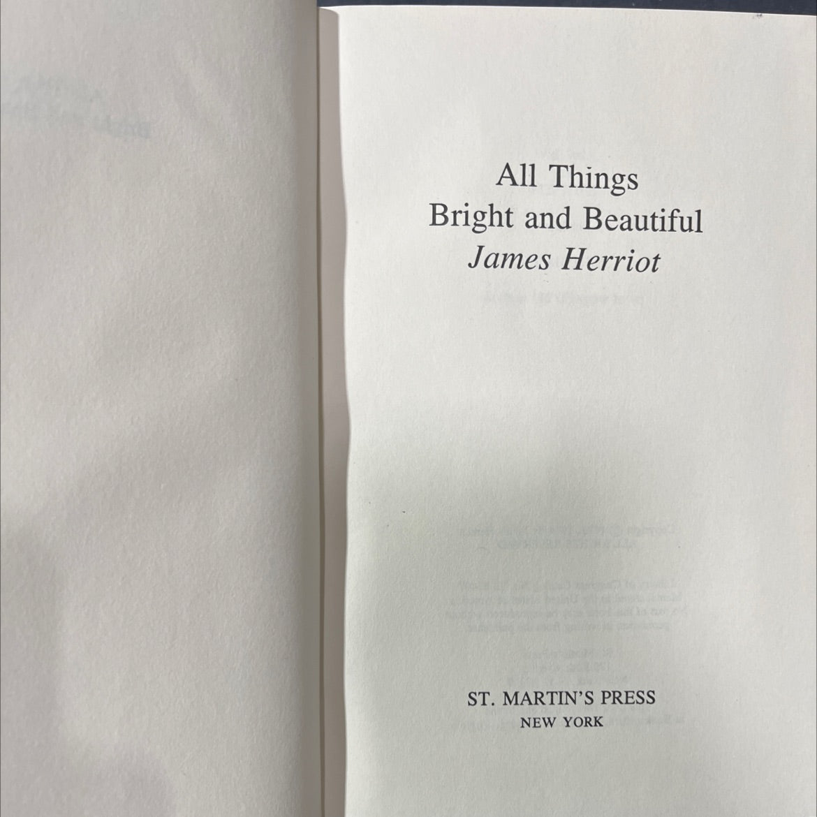 all things bright and beautiful book, by James Herriot, 1974 Hardcover image 2