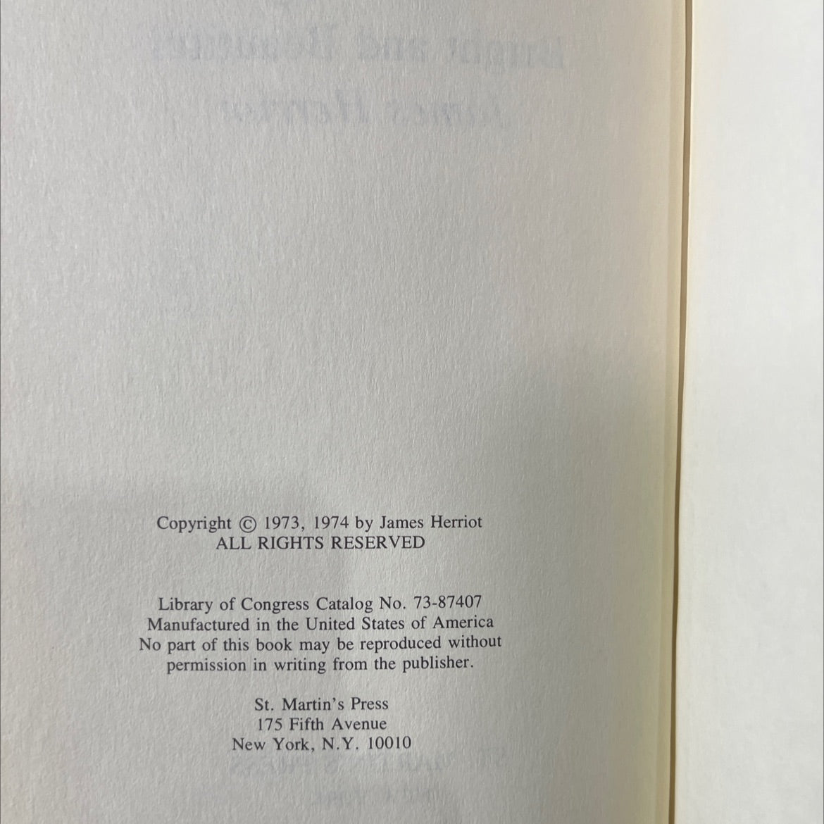 all things bright and beautiful book, by James Herriot, 1974 Hardcover image 3