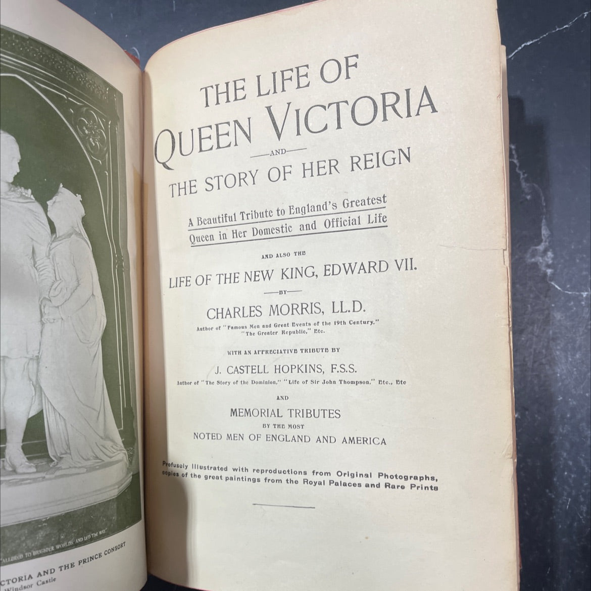 allowed to brighter world and led the way victoria and the prince consort book, by charles morris, 1901 Hardcover image 2