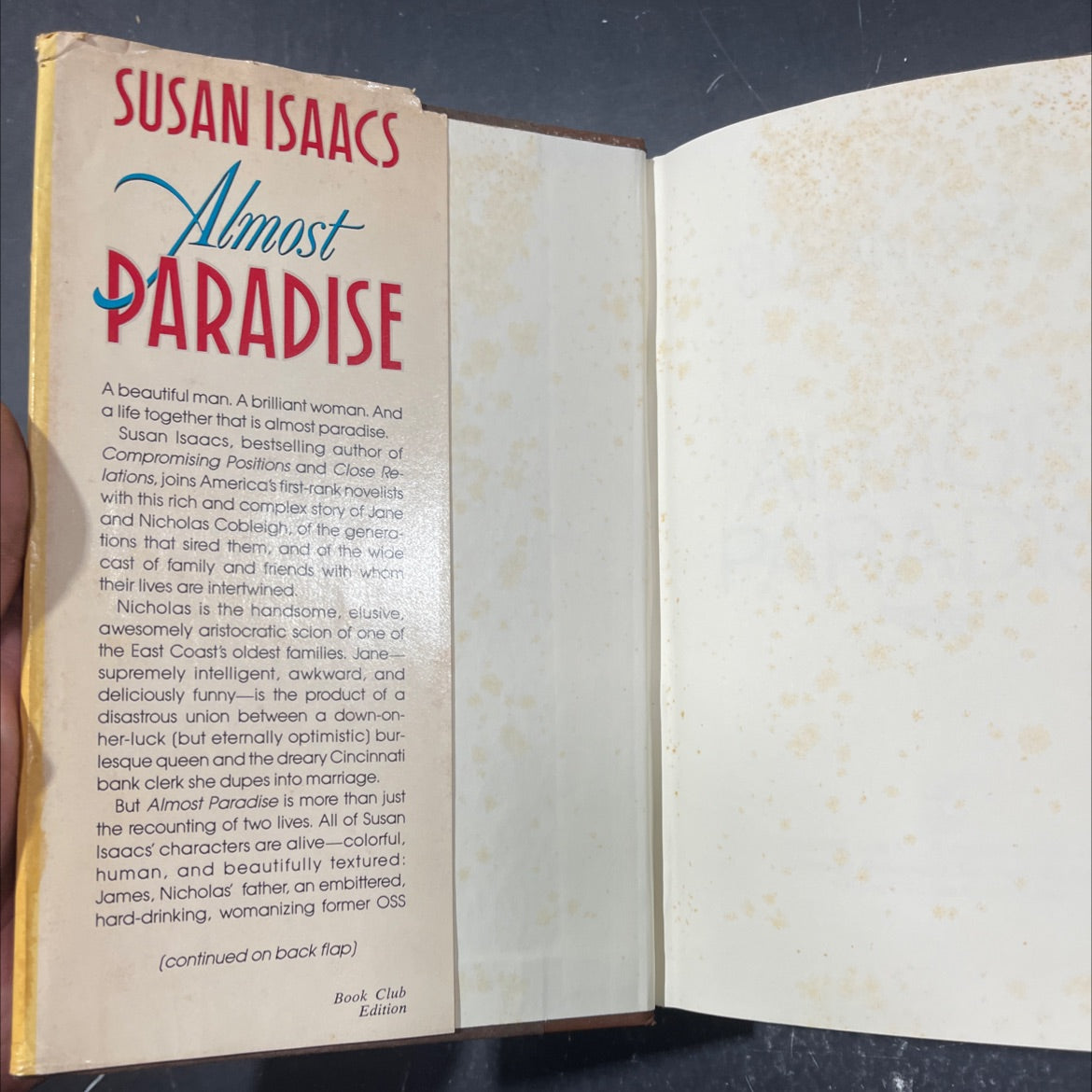 almost paradise book, by susan isaacs, 1984 Hardcover image 4