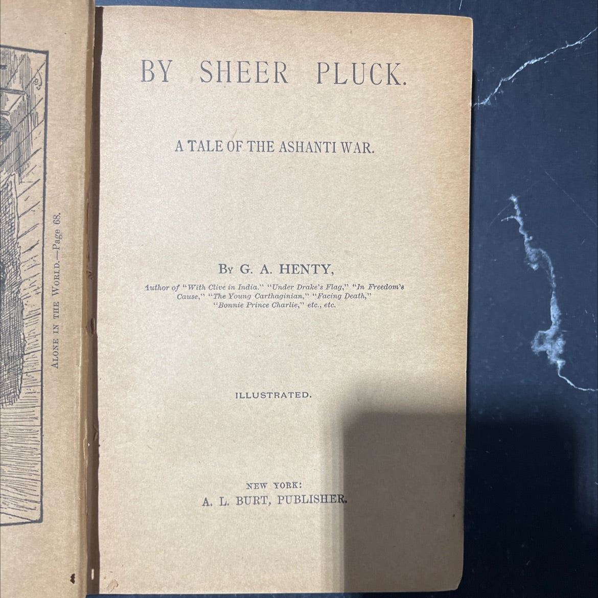 alone in the world book, by G. A. Henty, unknown Hardcover image 2