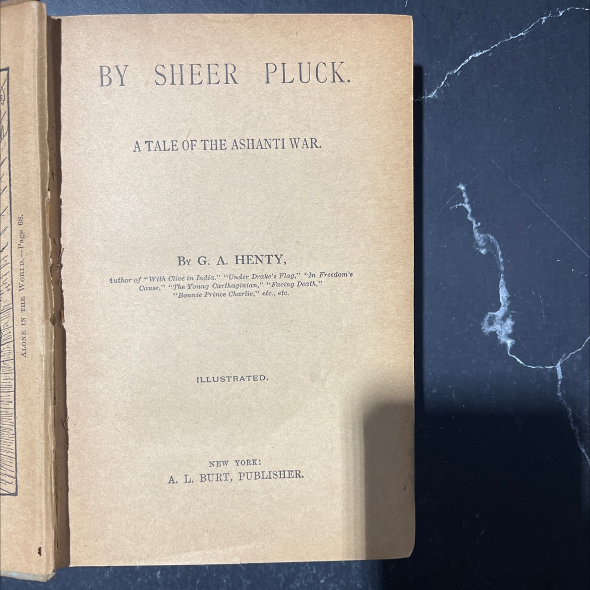 alone in the world book, by G. A. Henty, unknown Hardcover image 3
