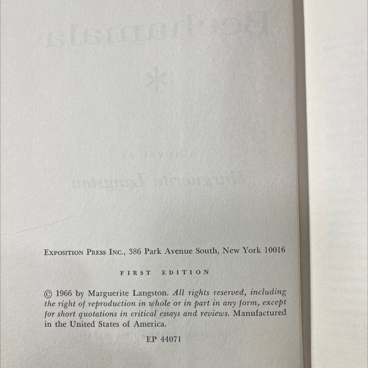 SIGNED amala book, by marguerite langston, 1966 Hardcover, First Edition, Vintage image 3