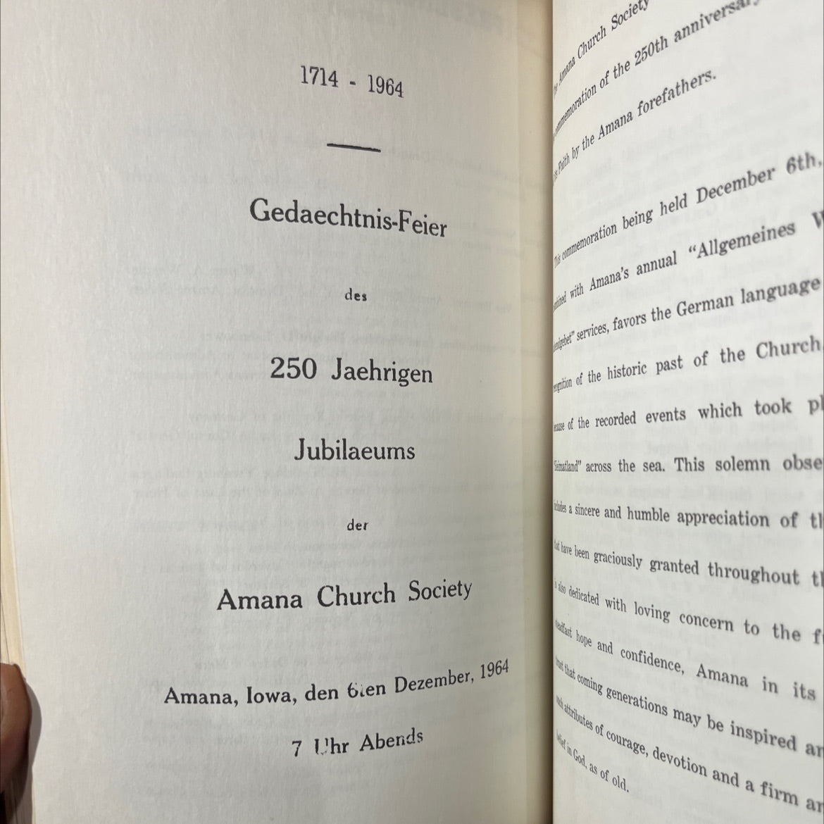 amana today: a history of the amana colonies from 1932 to the present book, by lawrence l. rettig, 1964 Hardcover image 3