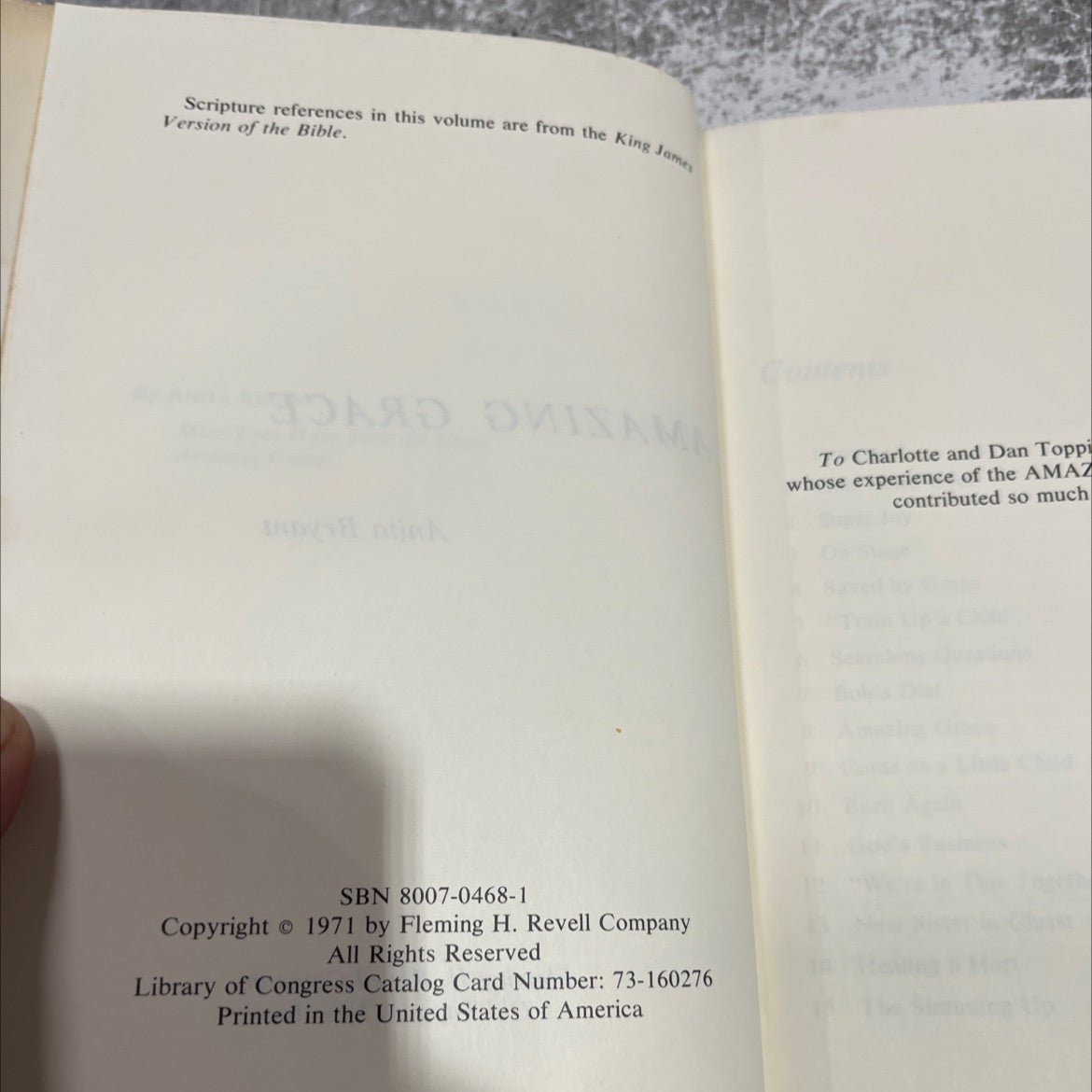 amazing grace book, by emily god, 1971 Hardcover image 3