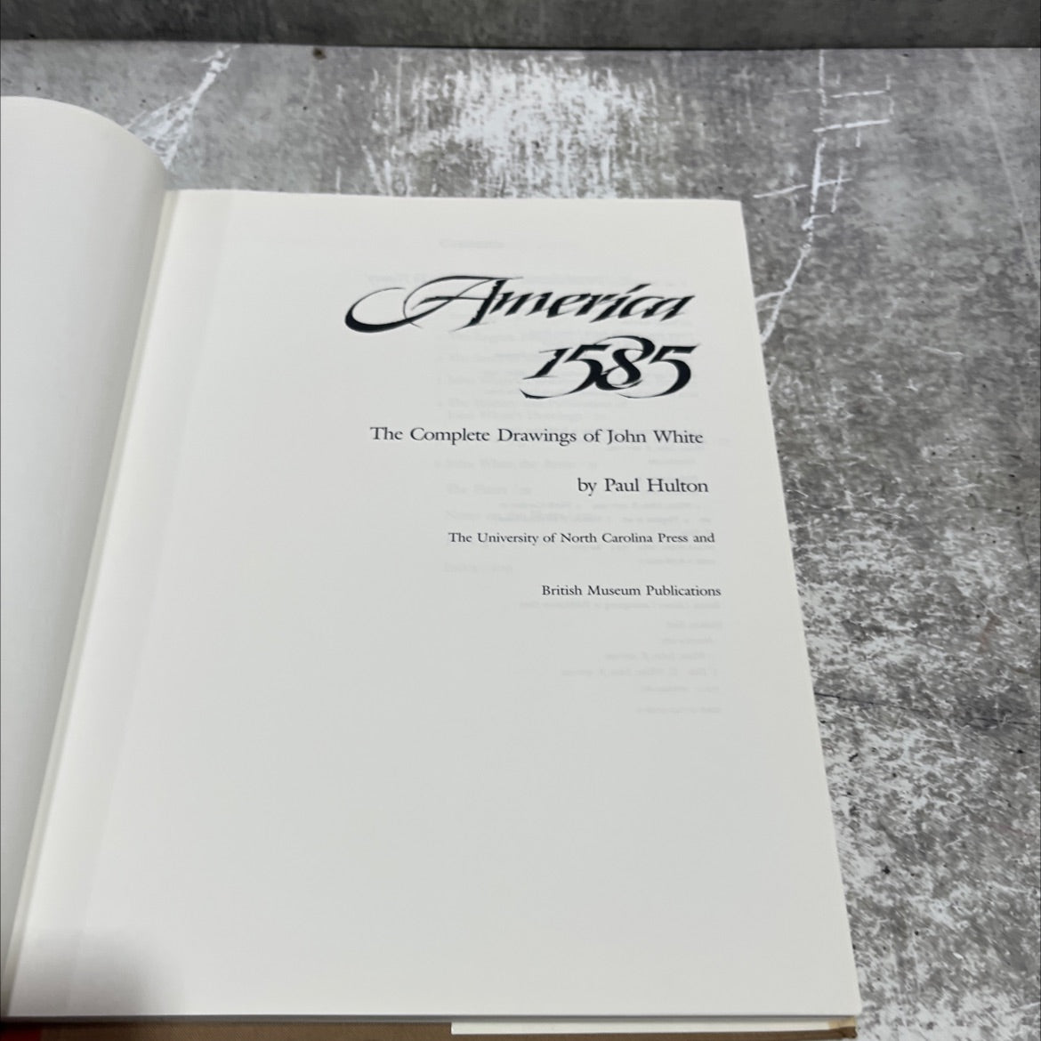 america 1585 the complete drawings of john white book, by Paul Hulton, 1984 Hardcover image 2
