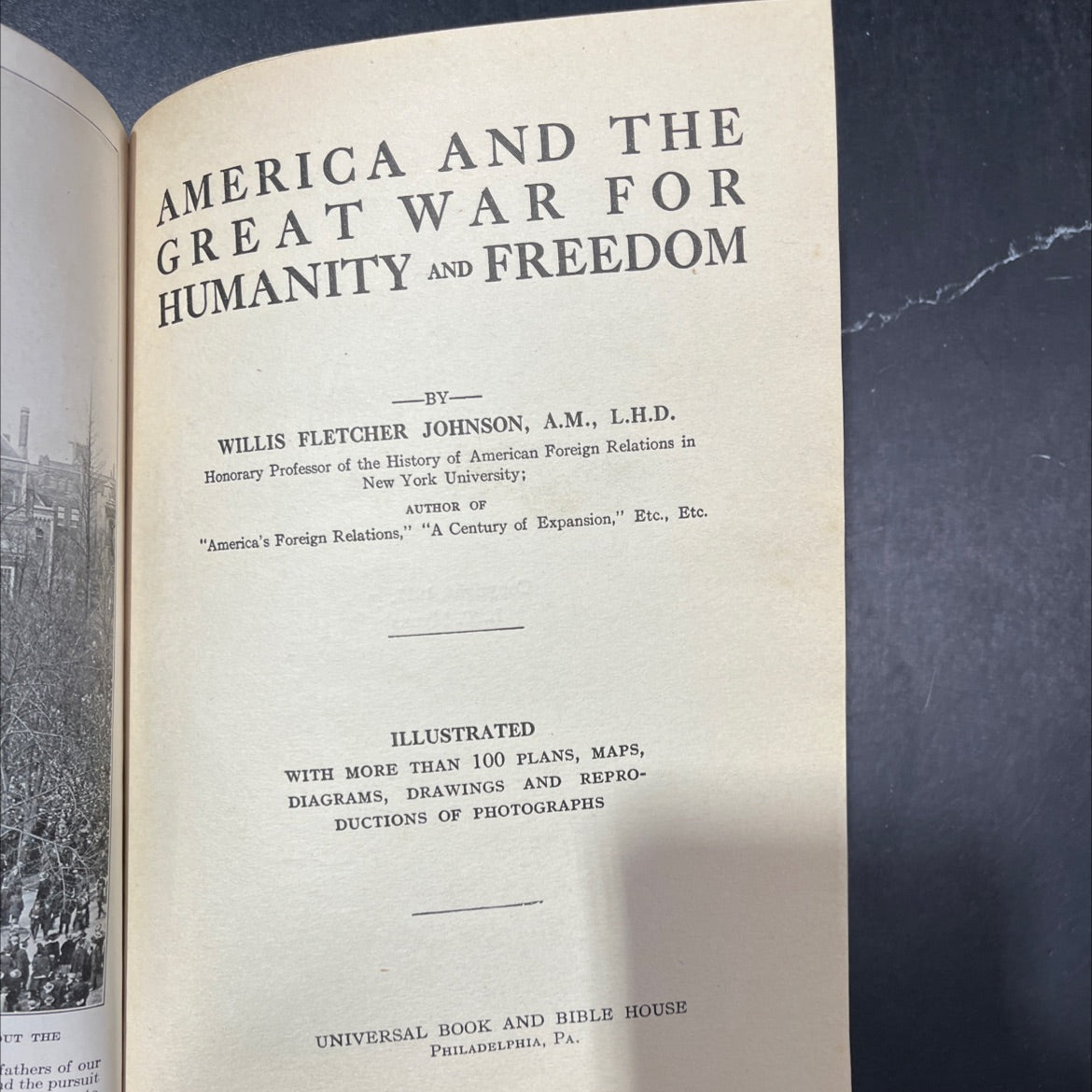 america and the great war for humanity and freedom book, by willis fletcher johnson, 1917 Hardcover image 2