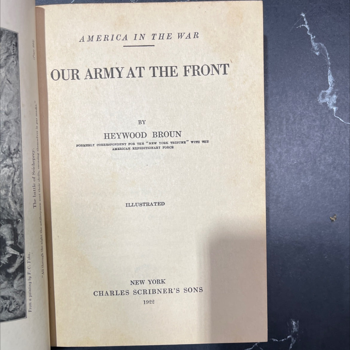 america in the war our army at the front book, by heywood broun, 1922 Hardcover image 2