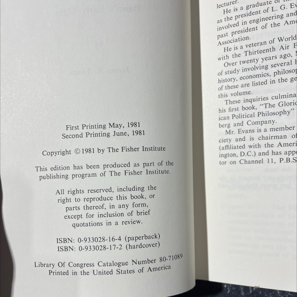 SIGNED america's choice. twilight's last gleaming or dawn's early light book, by james r. evans, 1981 Hardcover image 3