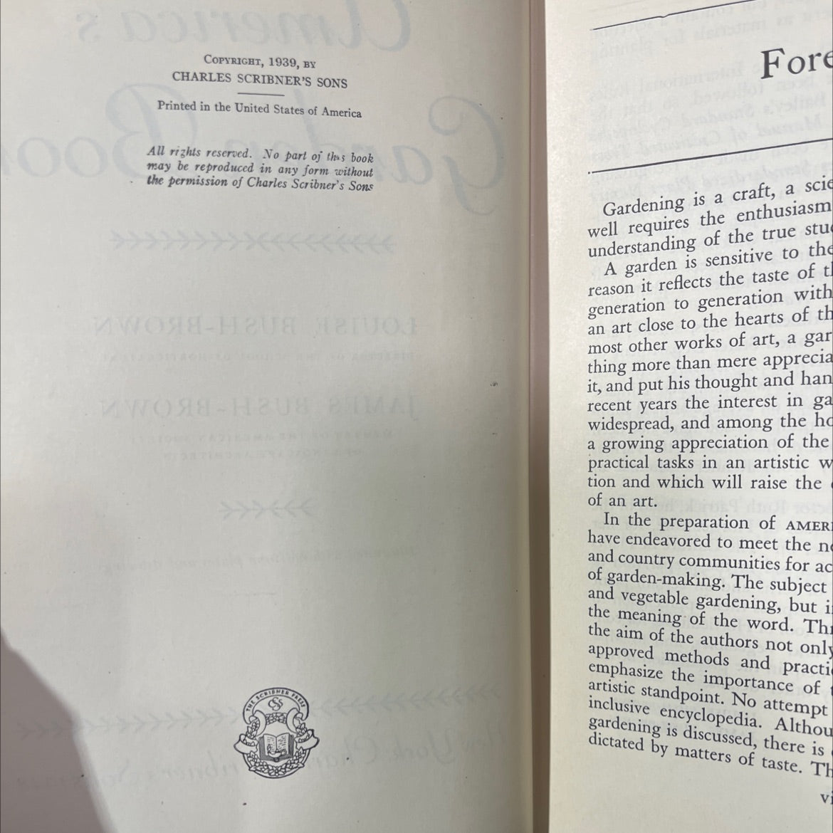 america's garden book book, by louise bush-brown, james bush-brown, 1948 Hardcover image 3