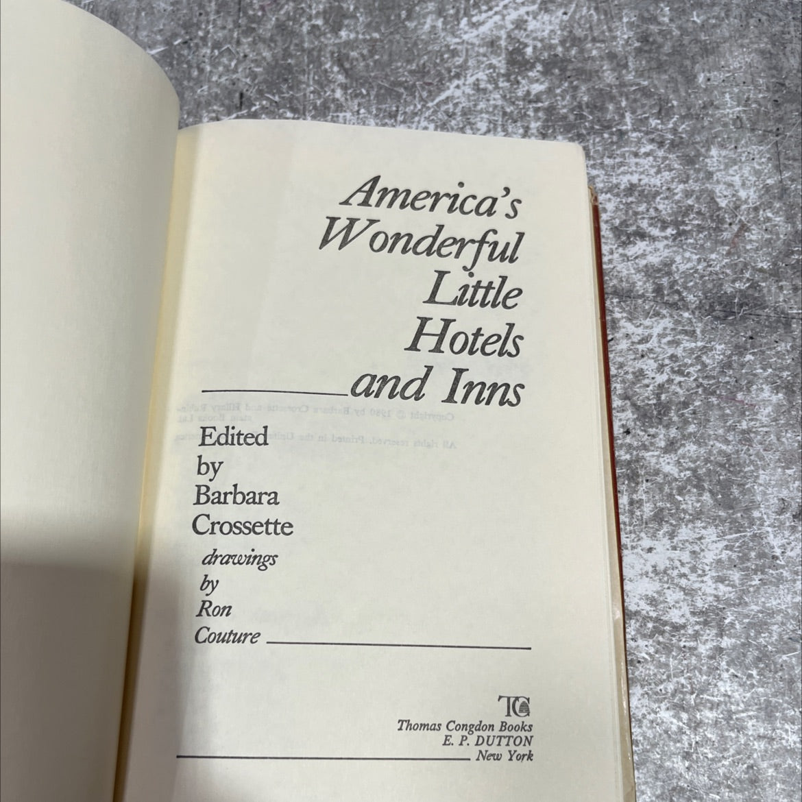 america's wonderful little hotels and inns book, by barbara crossette, 1980 Hardcover image 2
