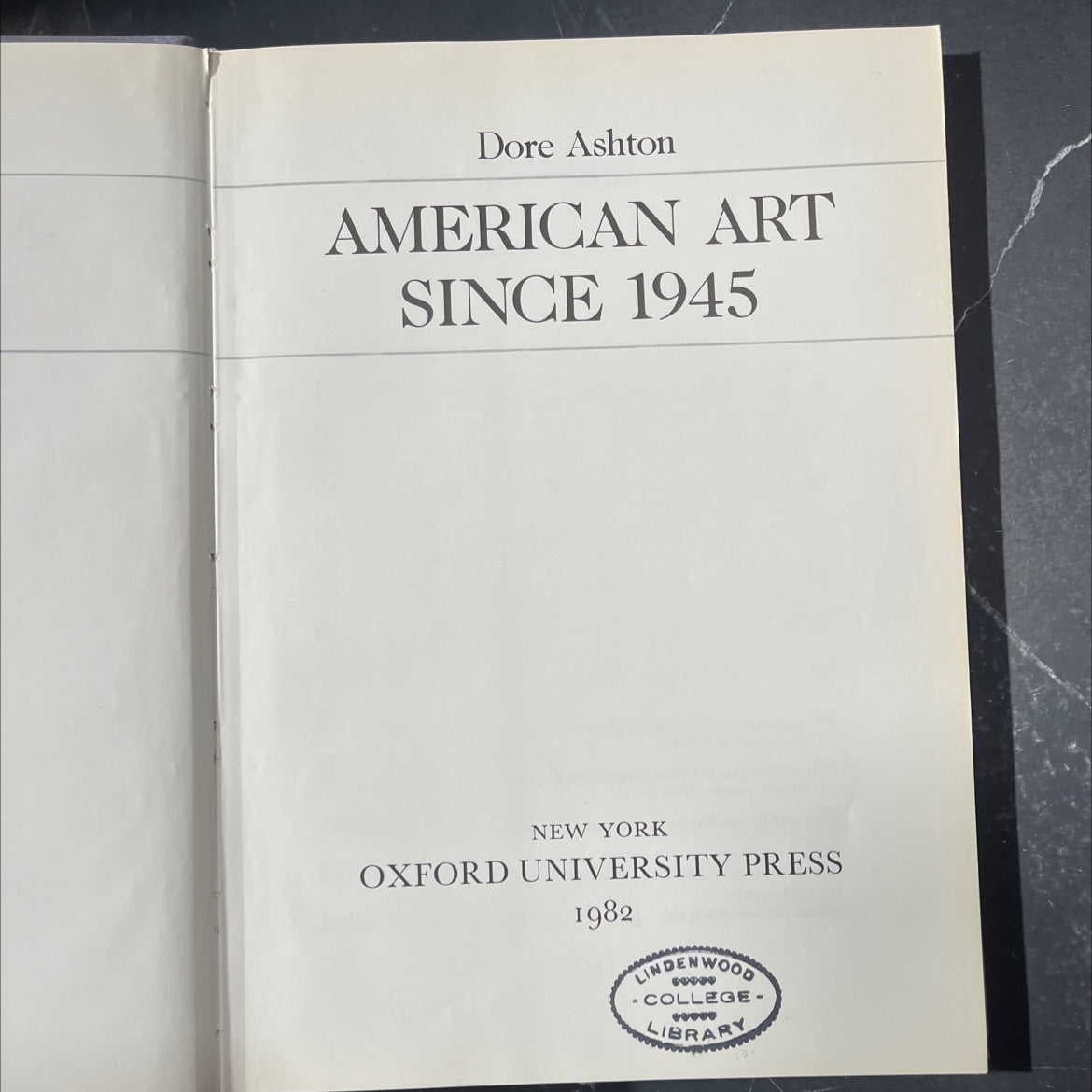 american art since 1945 book, by dore ashton, 1982 Hardcover image 2