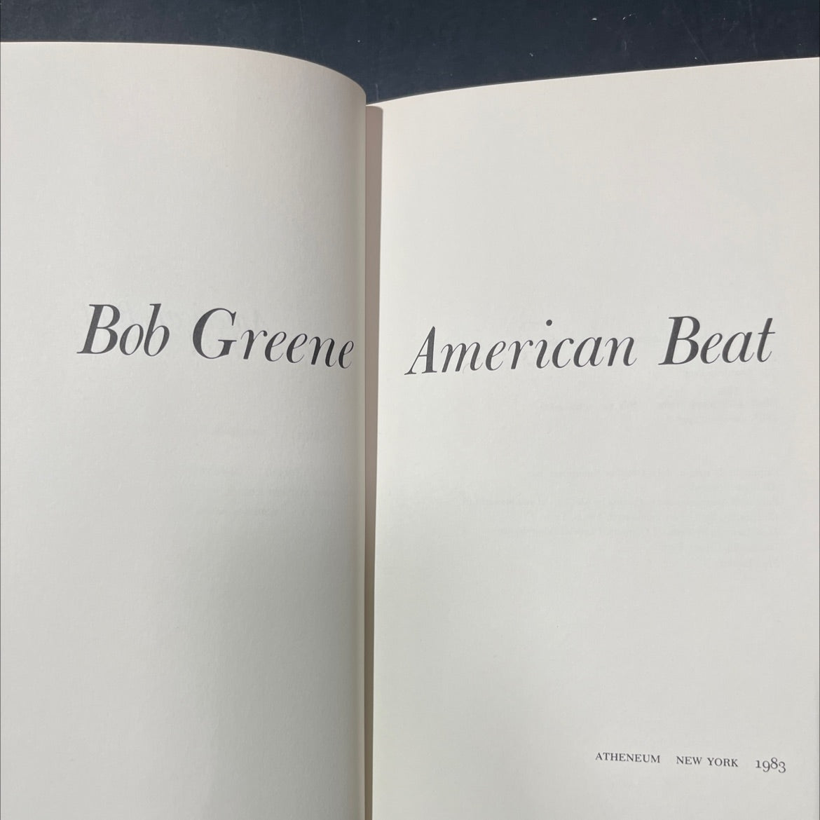 american beat book, by Bob Greene, 1983 Hardcover image 2