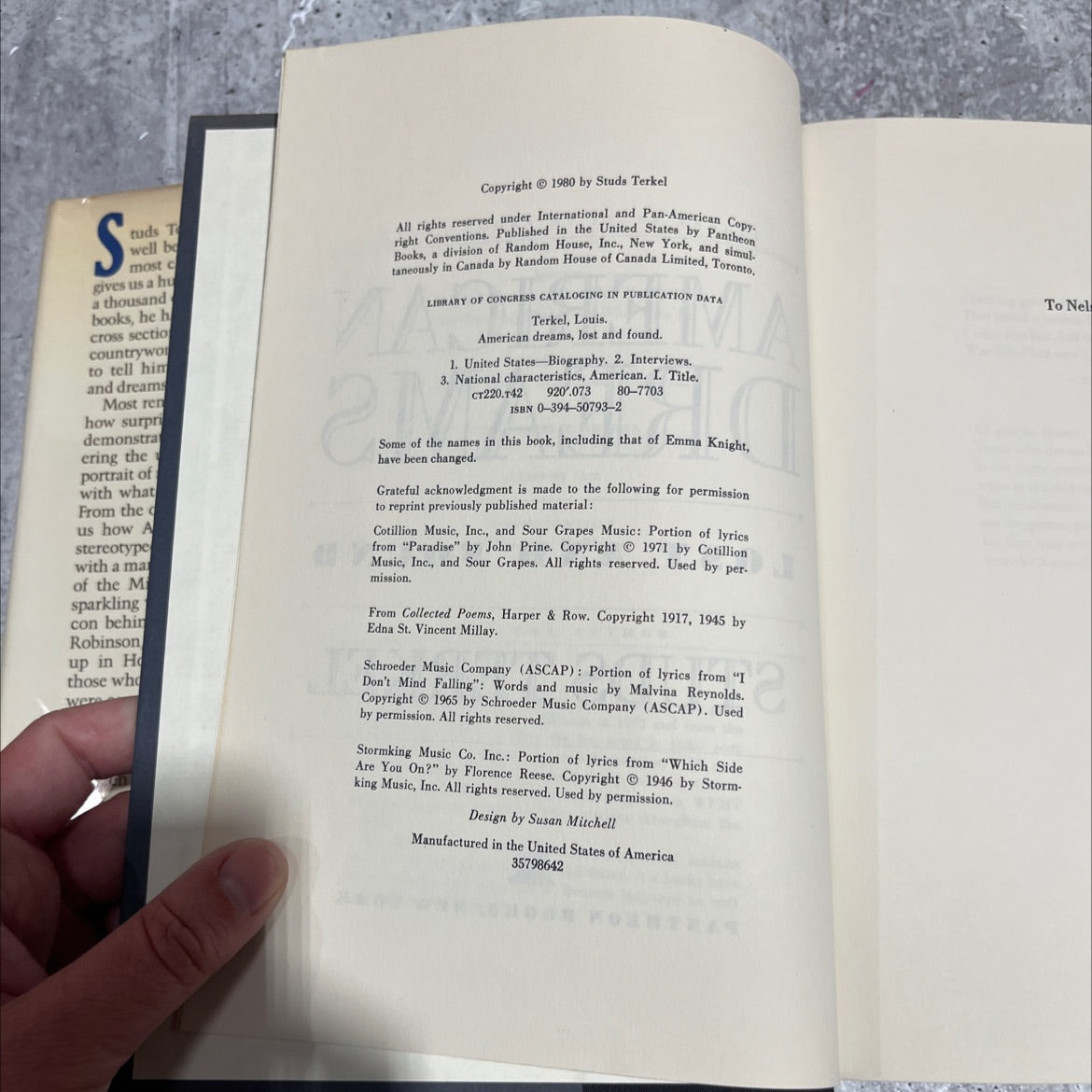 american dreams lost and found book, by studs terkel, 1980 Hardcover image 3
