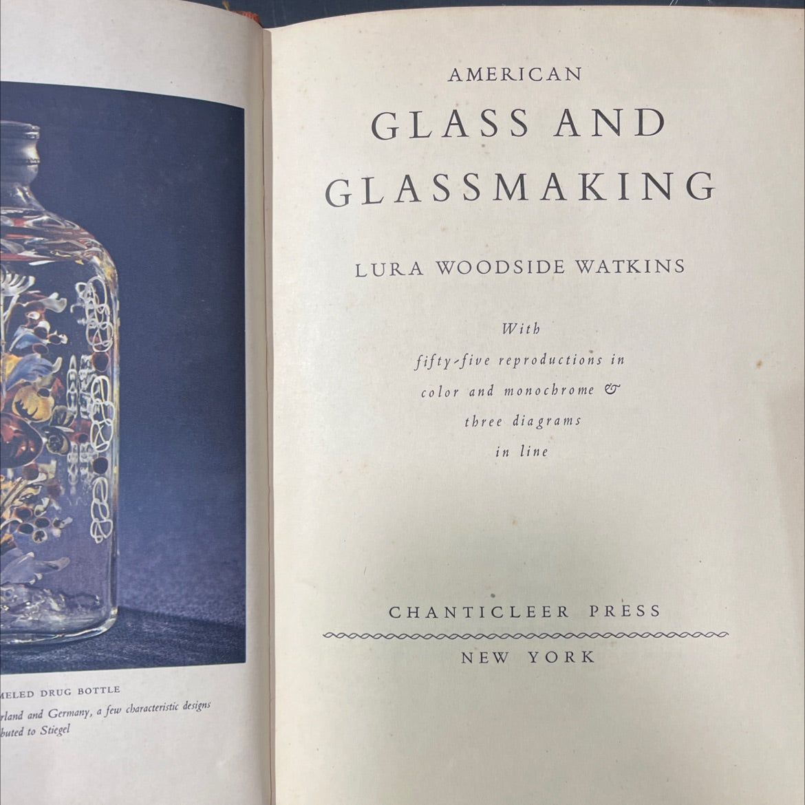 american glass and glassmaking book, by lura woodside watkins, 1950 Hardcover image 2