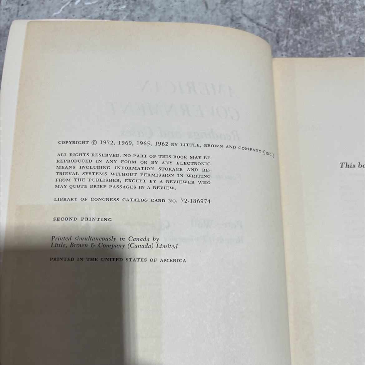 american government readings and cases book, by peter woll, 1972 Paperback image 3