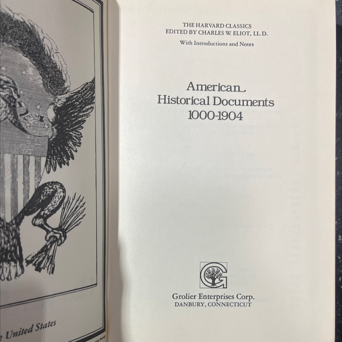 american historical documents 1000-1904 book, by charles w. eliot, 1980 Hardcover image 2